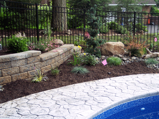 Natural and Manmade Textures Complements Poolscape
