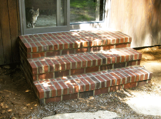 Masonry Brick Steps Completed