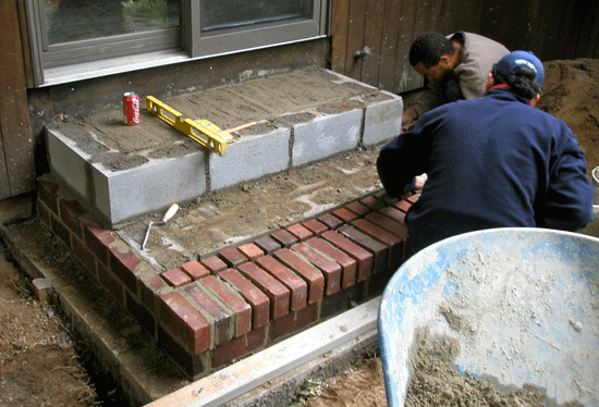 Masonry Brick Steps Construction